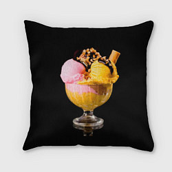 Подушка квадратная Мороженое, цвет: 3D-принт