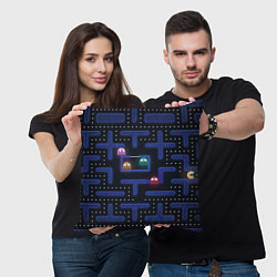 Подушка квадратная Pacman, цвет: 3D-принт — фото 2