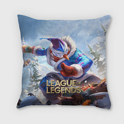 Подушка квадратная League of Legends МАСТЕР ЙИ, цвет: 3D-принт