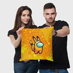 Подушка квадратная AMONG US - Pikachu, цвет: 3D-принт — фото 2