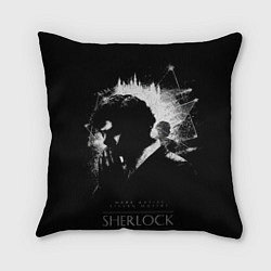 Подушка квадратная Шерлок Холмс, цвет: 3D-принт