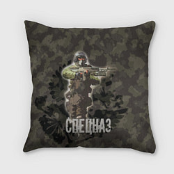 Подушка квадратная Спецназ России, цвет: 3D-принт