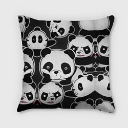 Подушка квадратная Смешные панды, цвет: 3D-принт