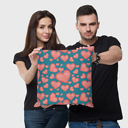Подушка квадратная Любовь, цвет: 3D-принт — фото 2