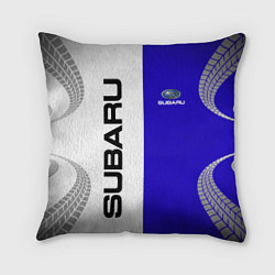 Подушка квадратная SUBARUСубару, цвет: 3D-принт