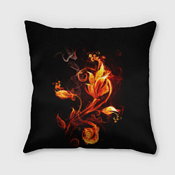 Подушка квадратная Огненный цветок, цвет: 3D-принт