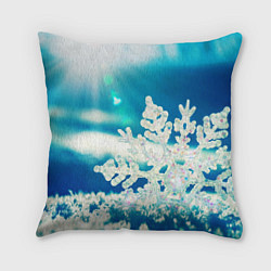 Подушка квадратная Снег, цвет: 3D-принт