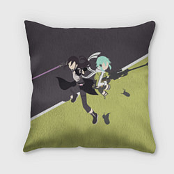 Подушка квадратная Sinon x Kirito