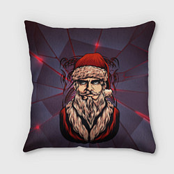 Подушка квадратная Santa Bad, цвет: 3D-принт