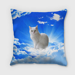 Подушка квадратная Кот в облаках, цвет: 3D-принт