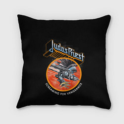 Подушка квадратная Judas Priest, цвет: 3D-принт
