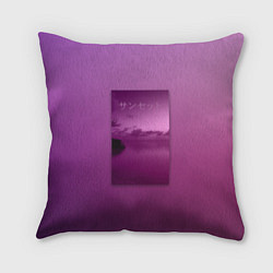Подушка квадратная Аметистовый закат, цвет: 3D-принт