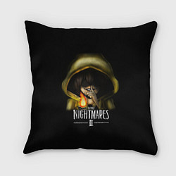 Подушка квадратная Little Nightmares 2 Тссс, цвет: 3D-принт