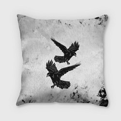 Подушка квадратная Gothic crows