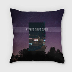 Подушка квадратная Street Drift Gang Дрифт, цвет: 3D-принт