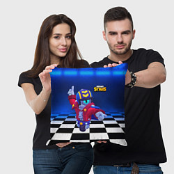 Подушка квадратная STU СТУ Brawl Stars, цвет: 3D-принт — фото 2