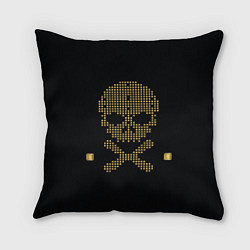Подушка квадратная Пиратский через из золота, цвет: 3D-принт
