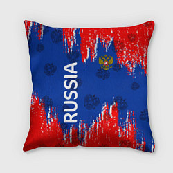 Подушка квадратная RUSSIA, цвет: 3D-принт