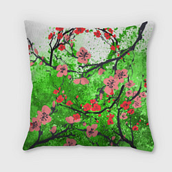 Подушка квадратная Сакура Sakura Z, цвет: 3D-принт