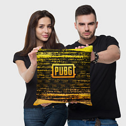 Подушка квадратная PUBG ПАБГ, цвет: 3D-принт — фото 2