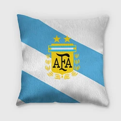 Подушка квадратная Сборная Аргентины спина, цвет: 3D-принт