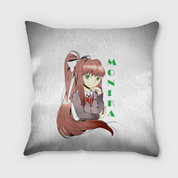 Подушка квадратная Doki Doki MONIKA, цвет: 3D-принт