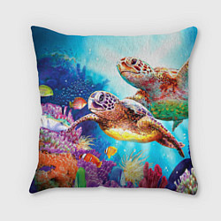 Подушка квадратная Морские черепахи