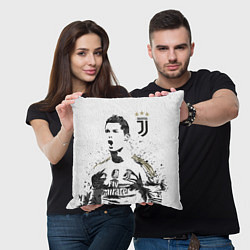Подушка квадратная Криштиану Роналду - ФК Ювентус, цвет: 3D-принт — фото 2