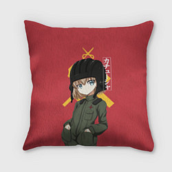Подушка квадратная Катюша, цвет: 3D-принт
