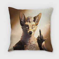 Подушка квадратная Furry jackal, цвет: 3D-принт