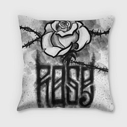 Подушка квадратная Терновая роза, цвет: 3D-принт