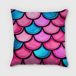Подушка квадратная Морская Чешуя!, цвет: 3D-принт