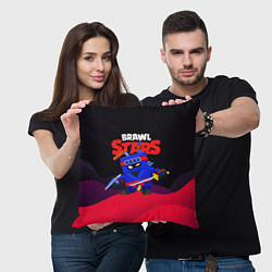 Подушка квадратная Ниндзя ЭШ Ash Brawl Stars, цвет: 3D-принт — фото 2