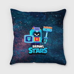 Подушка квадратная ЭШ Ash Brawl Stars, цвет: 3D-принт