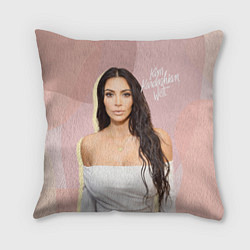 Подушка квадратная Ким Кардашьян, цвет: 3D-принт