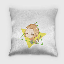 Подушка квадратная Харуки Накаям с треугольниками