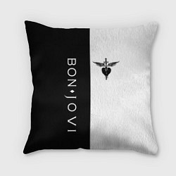 Подушка квадратная BON JOVI BLACK WHITE