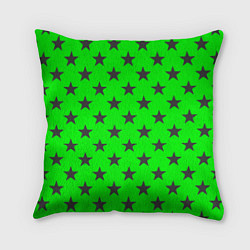 Подушка квадратная Звездный фон зеленый
