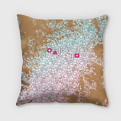 Подушка квадратная Лого Игра в кальмара, цвет: 3D-принт