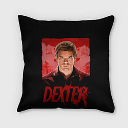 Подушка квадратная Dexter Декстер портрет постер, цвет: 3D-принт