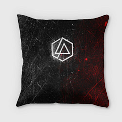 Подушка квадратная Linkin Park Logo Линкин Парк, цвет: 3D-принт