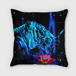Подушка квадратная Синий водяной тигр