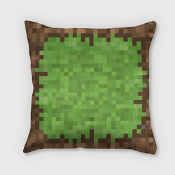 Подушка квадратная Minecraft блок травы