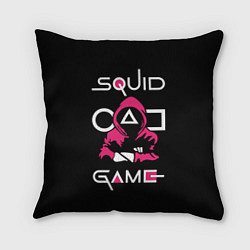 Подушка квадратная Squid game: guard-killer, цвет: 3D-принт
