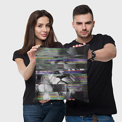 Подушка квадратная Glitch lion 2020, цвет: 3D-принт — фото 2