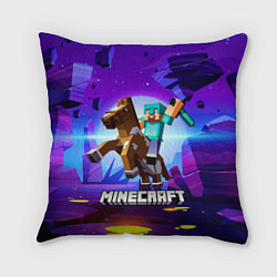 Подушка квадратная Minecraft на коне!, цвет: 3D-принт
