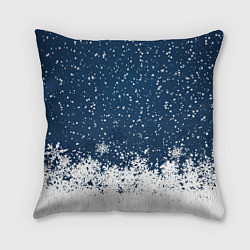 Подушка квадратная Snow, цвет: 3D-принт