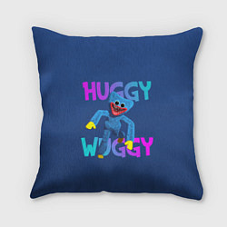 Подушка квадратная Huggy Wuggy: Зубастый монстр, цвет: 3D-принт