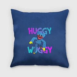 Подушка квадратная Huggy Wuggy: Зубастый монстр, цвет: 3D-принт