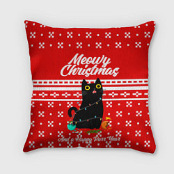 Подушка квадратная MEOW CHRISTMAS